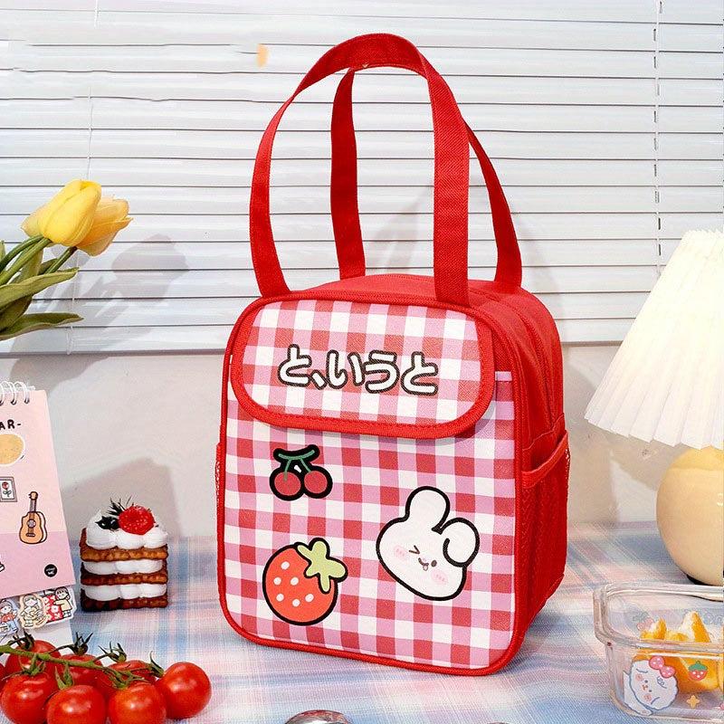 Insulation Lunch Bag Cartoon Pattern Bento Bag For School Work Camping Picnic