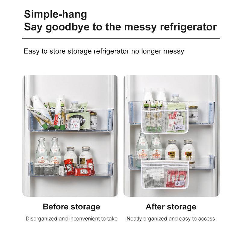 Kitchen Fridge Hanging Mesh Storage Bag Organize Refrigerator Items