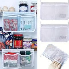 Kitchen Fridge Hanging Mesh Storage Bag Organize Refrigerator Items