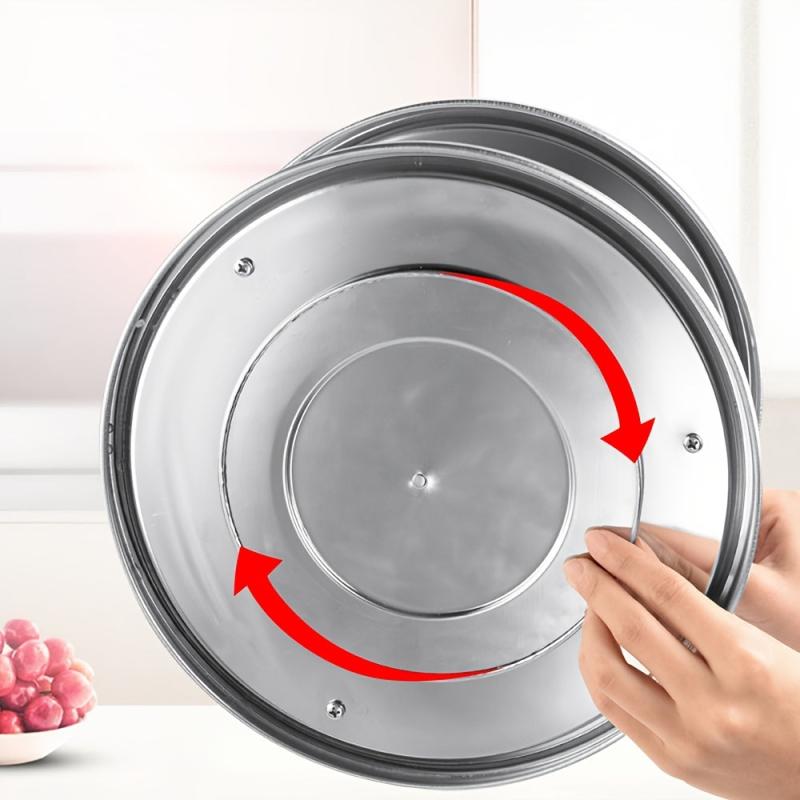 Stainless Steel Round Turntable Kitchen Storage Tray