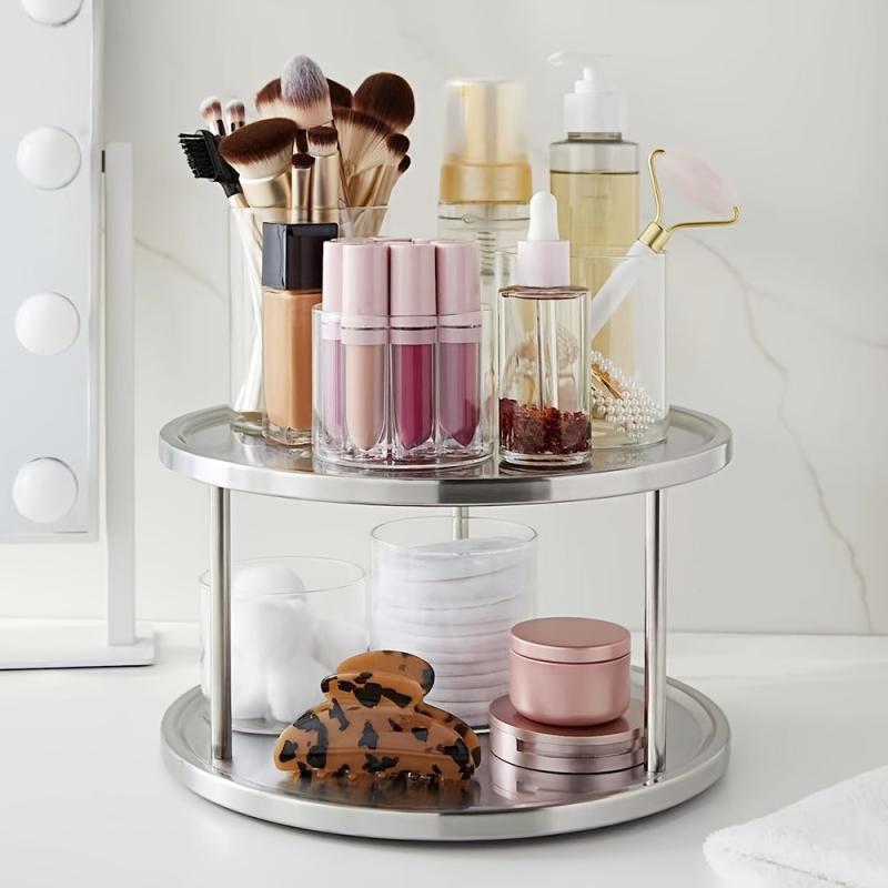 Stainless Steel Round Turntable Kitchen Storage Tray