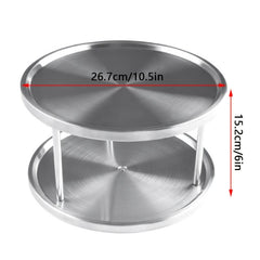 Stainless Steel Round Turntable Kitchen Storage Tray