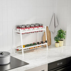 Spice Rack Organizer Seasoning Condiment Shelf Bevelled Perfect For Bottles Jars