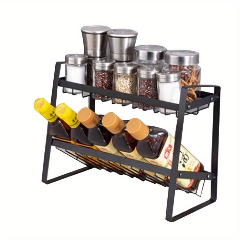 Spice Rack Organizer Seasoning Condiment Shelf Bevelled Perfect For Bottles Jars