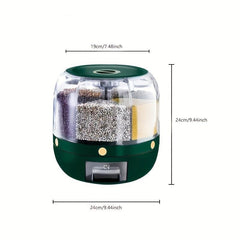 Large Capacity Rice Bucket With Divided Grids