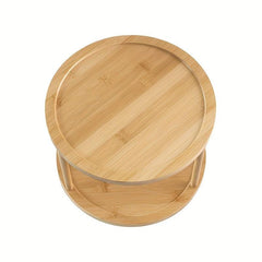 Bamboo Lazy Susan Turntable for Cabinets Countertops Tables Seasoning Rack