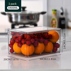Plastic Refrigerator Storage Box with Lid for Fresh Keeping