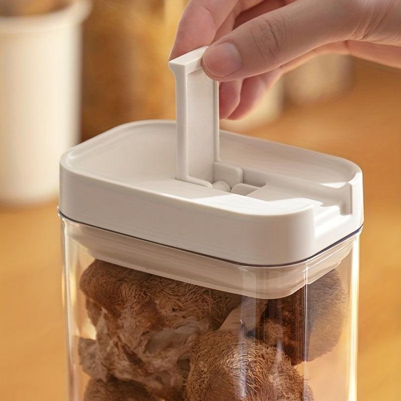 Airtight Food Storage Containers with Lids - Clear Moisture-Proof Jars