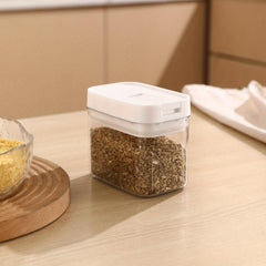 Airtight Food Storage Containers with Lids - Clear Moisture-Proof Jars