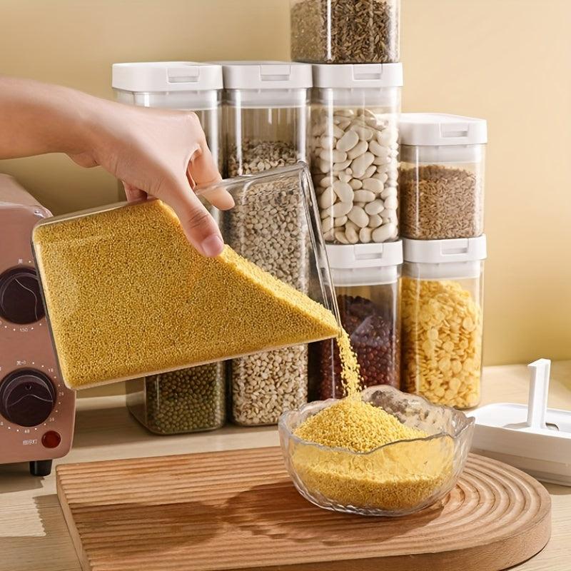 Airtight Food Storage Containers with Lids - Clear Moisture-Proof Jars