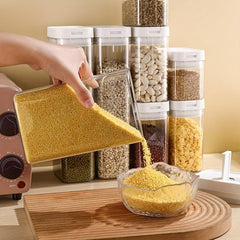 Airtight Food Storage Containers with Lids - Clear Moisture-Proof Jars