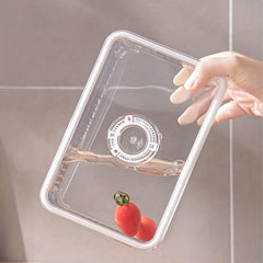 3pcs Plastic Refrigerator Storage Boxes Fresh Keeping Transparent