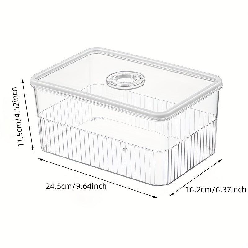 3pcs Plastic Refrigerator Storage Boxes Fresh Keeping Transparent