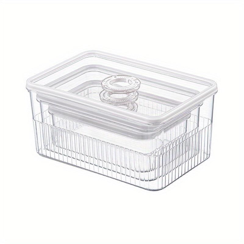 3pcs Plastic Refrigerator Storage Boxes Fresh Keeping Transparent
