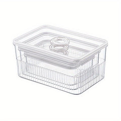 3pcs Plastic Refrigerator Storage Boxes Fresh Keeping Transparent