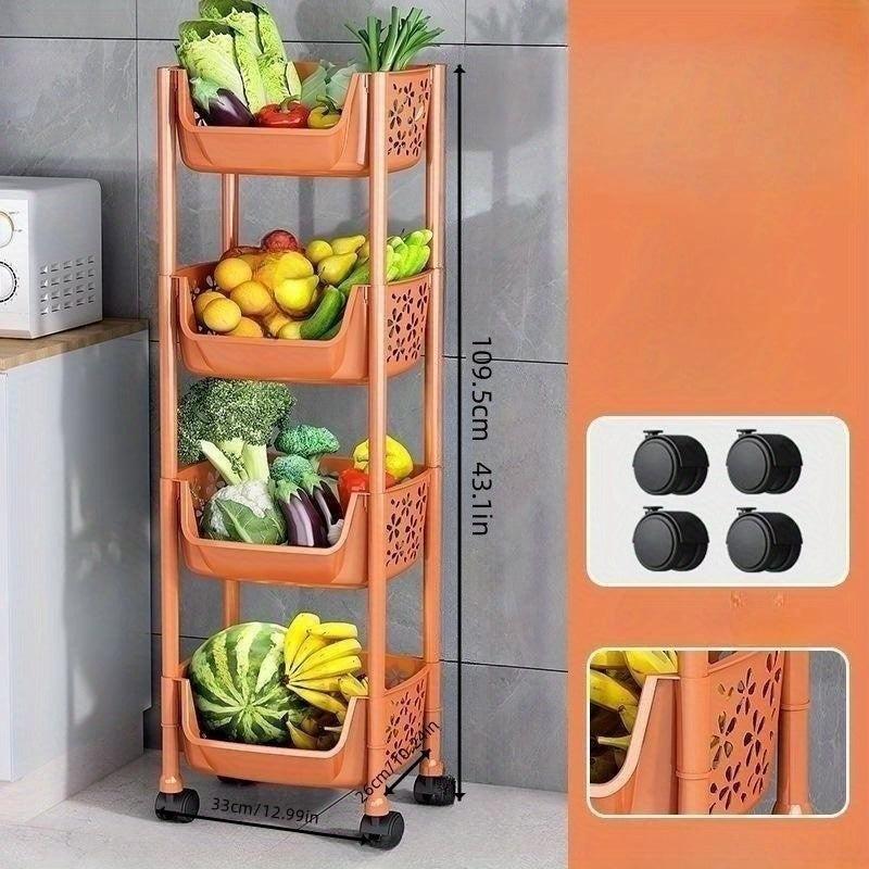 Small Stroller Storage Rack Floor Movable Shelf Bathroom Storage