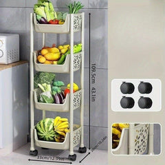 Small Stroller Storage Rack Floor Movable Shelf Bathroom Storage