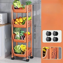 Small Stroller Storage Rack Floor Movable Shelf Bathroom Storage