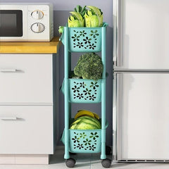 Small Stroller Storage Rack Floor Movable Shelf Bathroom Storage
