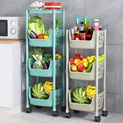 Small Stroller Storage Rack Floor Movable Shelf Bathroom Storage