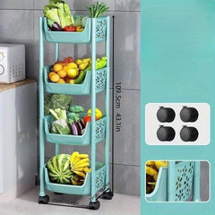 Small Stroller Storage Rack Floor Movable Shelf Bathroom Storage
