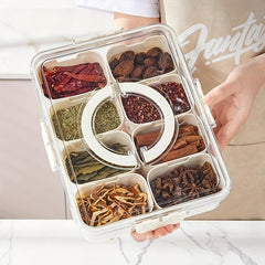 Spice Storage Box 4 8 Grids Kitchen Drain Basket Refrigerator