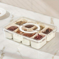 Spice Storage Box 4 8 Grids Kitchen Drain Basket Refrigerator