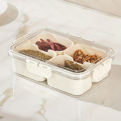 Spice Storage Box 4 8 Grids Kitchen Drain Basket Refrigerator