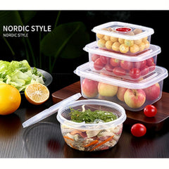 3-Piece Plastic Crisper Boxes Set for Kitchen Fridge Organization