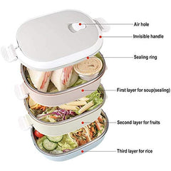 Leakproof Insulated Lunch Box Stainless Steel Bento Box Microwave Safe