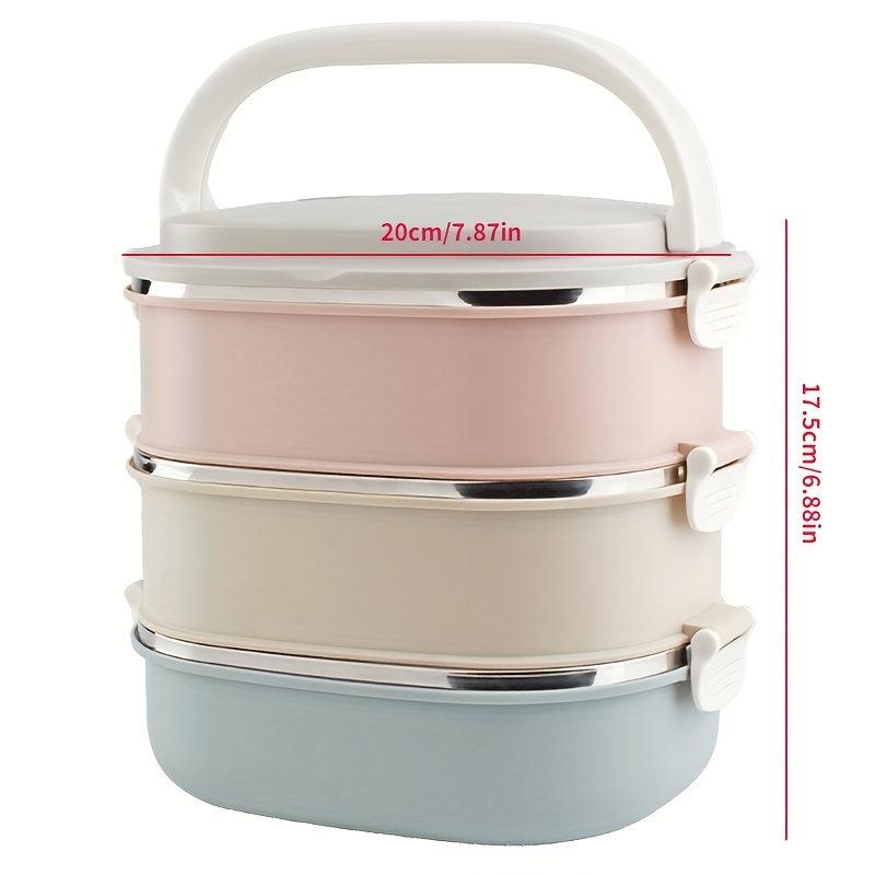 Leakproof Insulated Lunch Box Stainless Steel Bento Box Microwave Safe