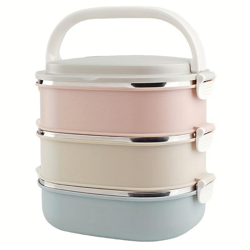 Leakproof Insulated Lunch Box Stainless Steel Bento Box Microwave Safe