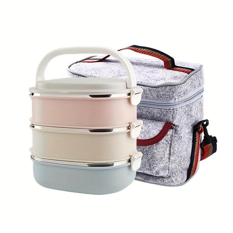Leakproof Insulated Lunch Box Stainless Steel Bento Box Microwave Safe