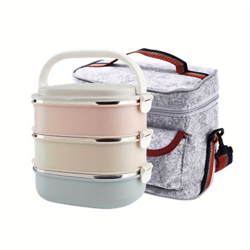 Leakproof Insulated Lunch Box Stainless Steel Bento Box Microwave Safe