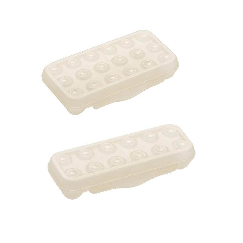 2pcs Stackable Egg Storage Box With Lid - Fresh-keeping Container for 12-18 Eggs