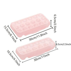 2pcs Stackable Egg Storage Box With Lid - Fresh-keeping Container for 12-18 Eggs