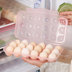 2pcs Stackable Egg Storage Box With Lid - Fresh-keeping Container for 12-18 Eggs