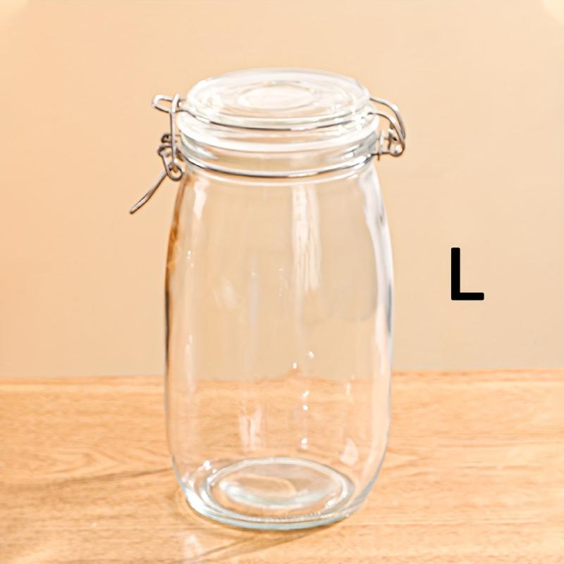 Christmas Cookie Jar With Heart Cover Glass Sealed Jar