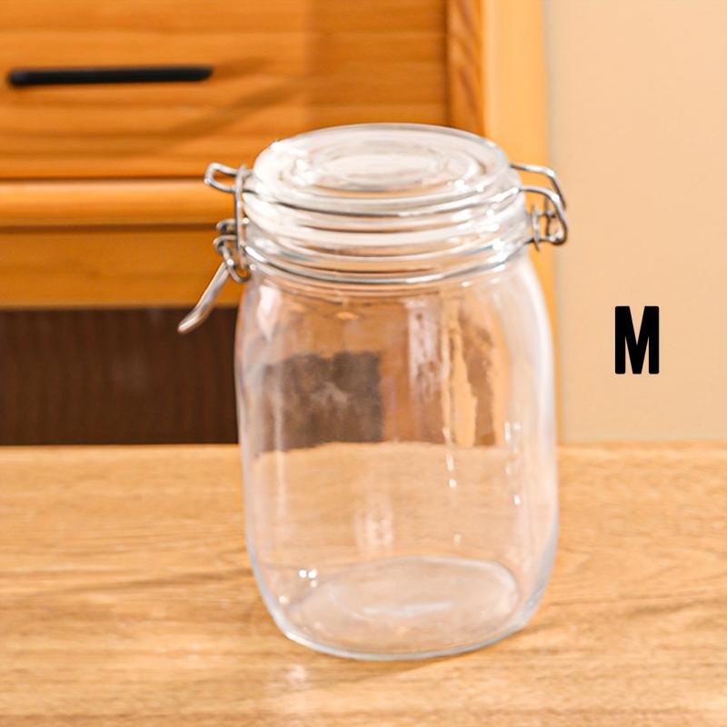 Christmas Cookie Jar With Heart Cover Glass Sealed Jar