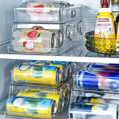 Transparent PET Double-Layer Foldable Fridge Beverage Food Storage Case