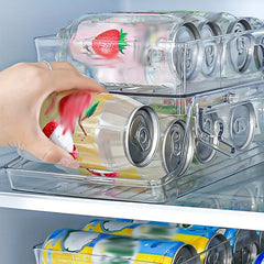 Transparent PET Double-Layer Foldable Fridge Beverage Food Storage Case
