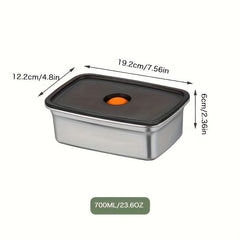 Stainless Steel Airtight Food Storage Container with Lid - Leak Proof Lunch Box