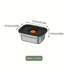 Stainless Steel Airtight Food Storage Container with Lid - Leak Proof Lunch Box