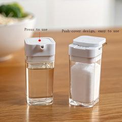 5pcs Spice Jar Press Type Control Bottle Kitchen Accessories