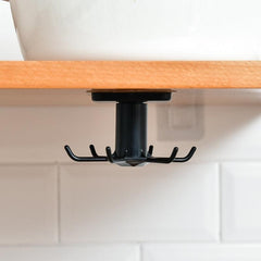 Rotatable Kitchen Storage Hook Wall Mounted Organizer