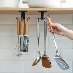 Rotatable Kitchen Storage Hook Wall Mounted Organizer