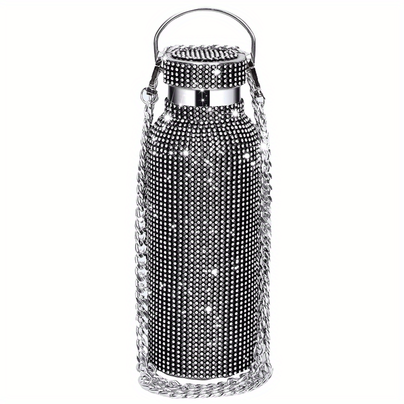 18 Oz Bling Water Bottle Rhinestone Diamond Stainless Steel Vacuum Flask