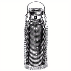 18 Oz Bling Water Bottle Rhinestone Diamond Stainless Steel Vacuum Flask