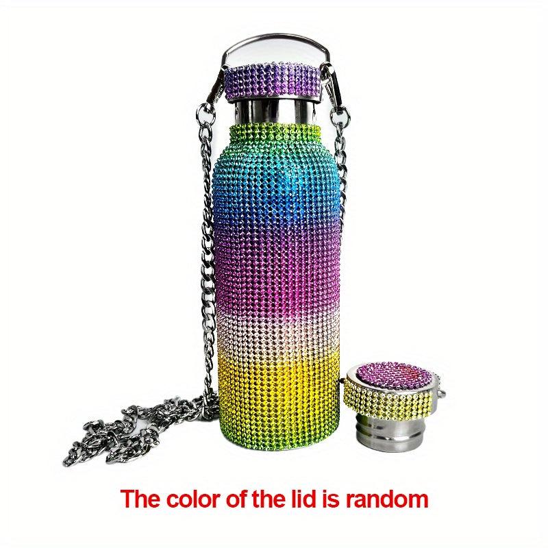 18 Oz Bling Water Bottle Rhinestone Diamond Stainless Steel Vacuum Flask