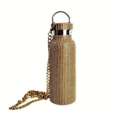 18 Oz Bling Water Bottle Rhinestone Diamond Stainless Steel Vacuum Flask